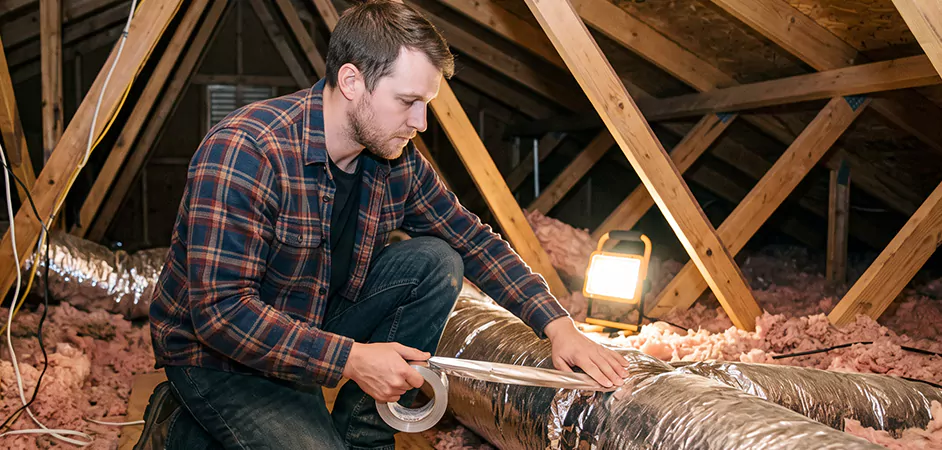 Attic Duct Sealing and Insulation in Rockville